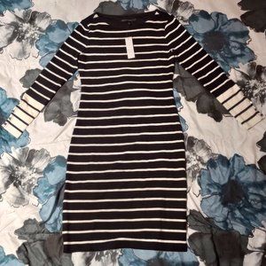New with Tags WHBM Stripe Knit Chemise Dress, Size XS - Not Available in Stores
